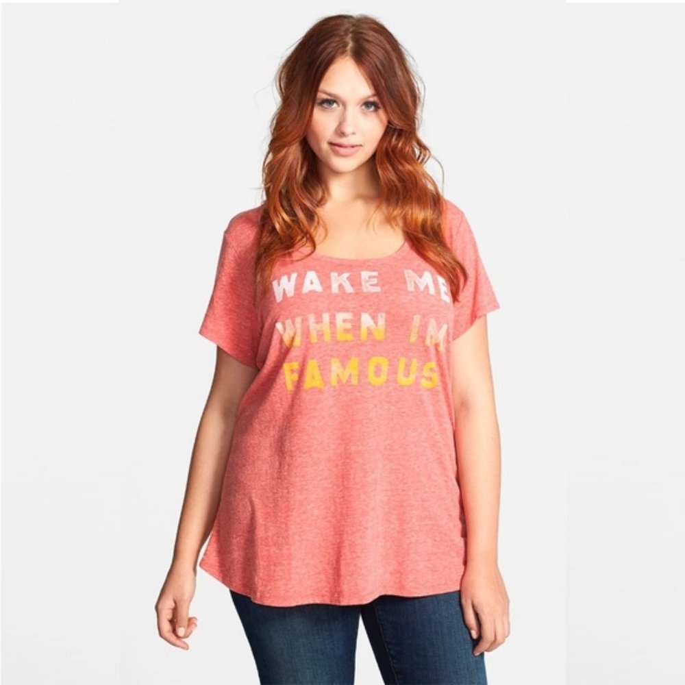 Lucky Cozy‎ Oversized 'Wake Me When I'm Famous' Tee
